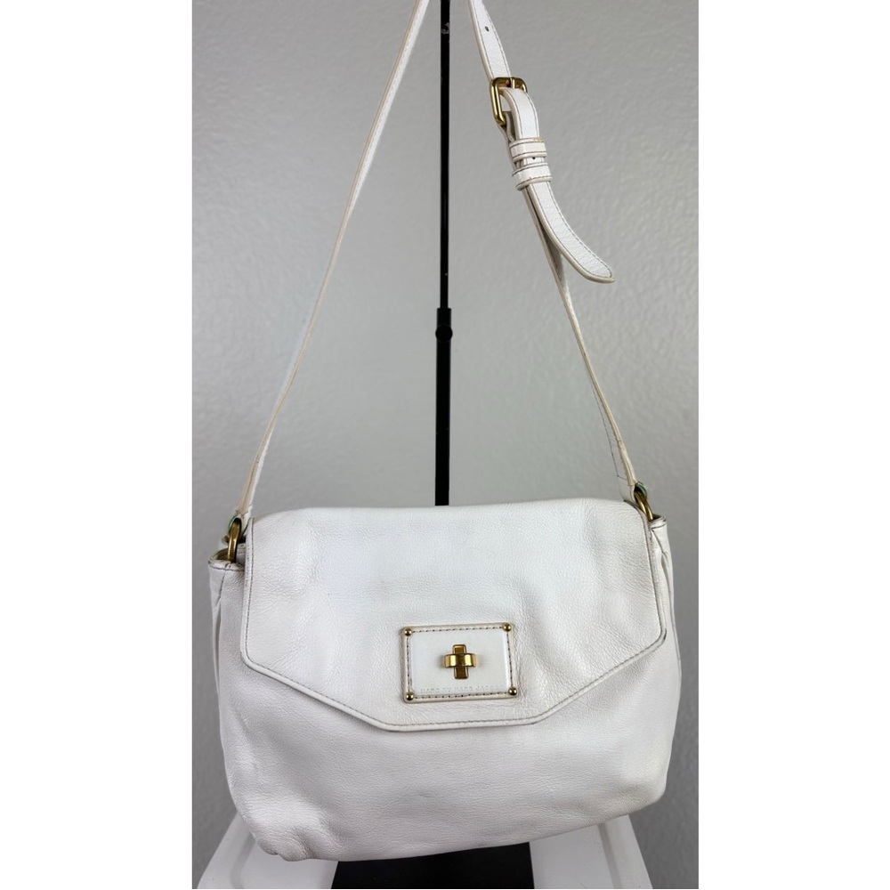 Marc by Marc Jacobs White Flap Crossbody Hobo - Picture 3 of 11